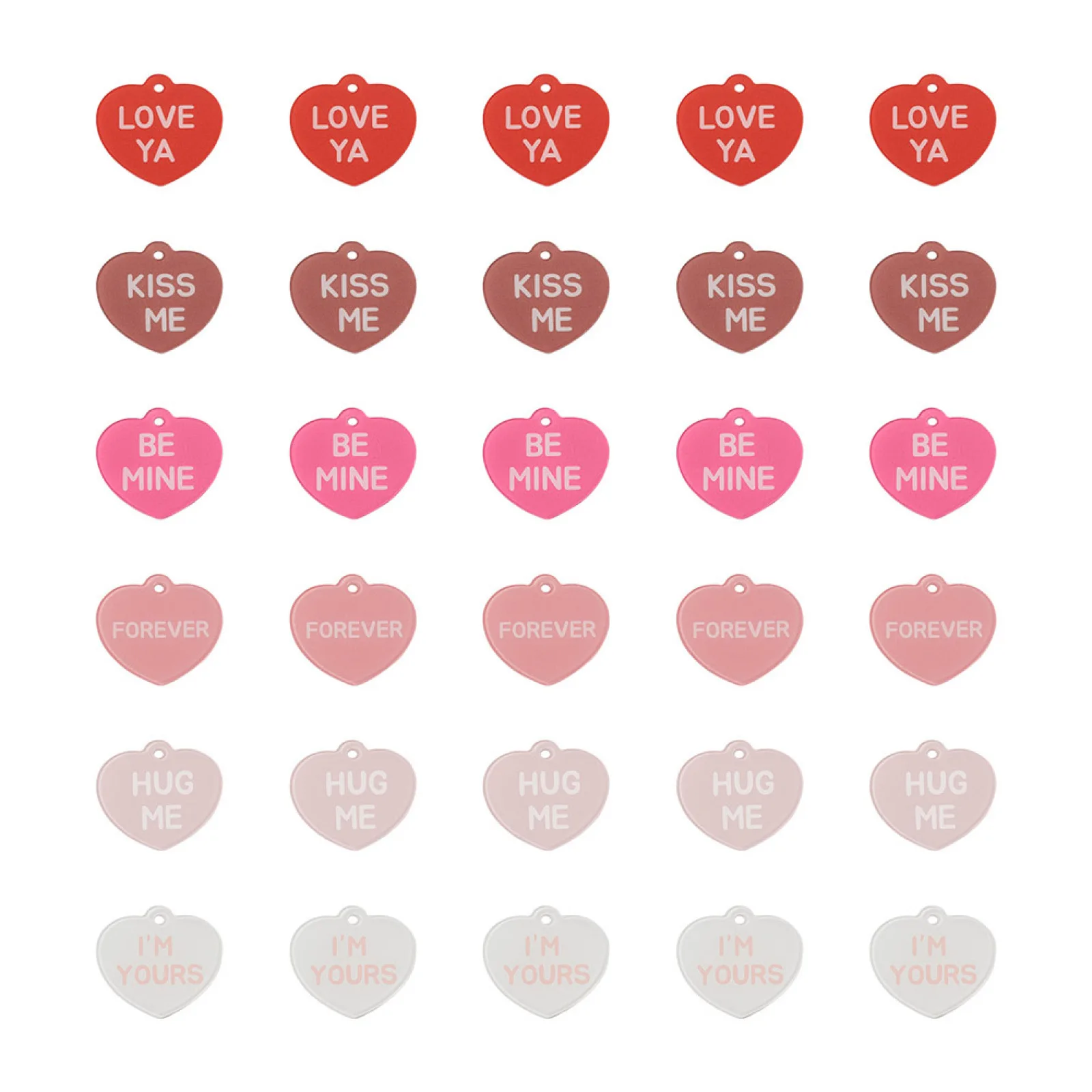 

Непрозрачные Акриловые подвески в виде сердца с надписью «Love» для пар, аксессуары «сделай сам» для изготовления цепочек, сережек, бижутерии...