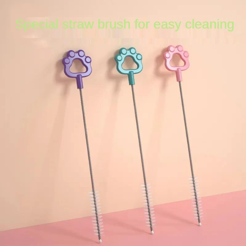 

3pcs Bottle Brush Cleaner Straw Brush Baby Bottle Brush Set Thicker and Longer Brush Straw Cleaning Brush Slim Cleaning Brush