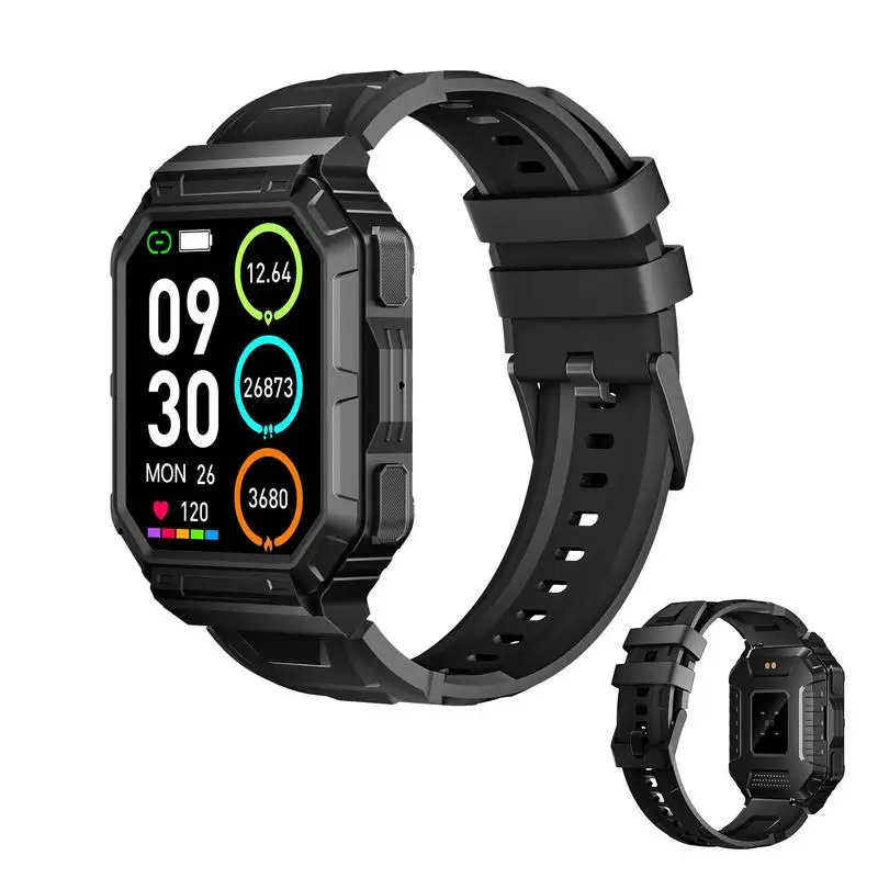 

Heart Rate Smart Watch Blood Pressure Smartwatch Waterproof Call Smartwatch Pedometer Watch 1.86 In HD Display GPS 52 Sports
