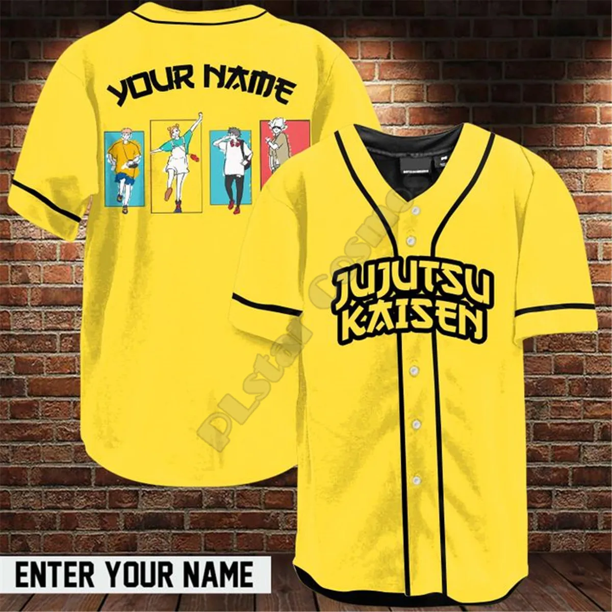 Jujutsu Kaisen custom name Baseball Jersey Shirt Baseball Jersey Shirts 3D Printed Men's Shirt hip hop Tops