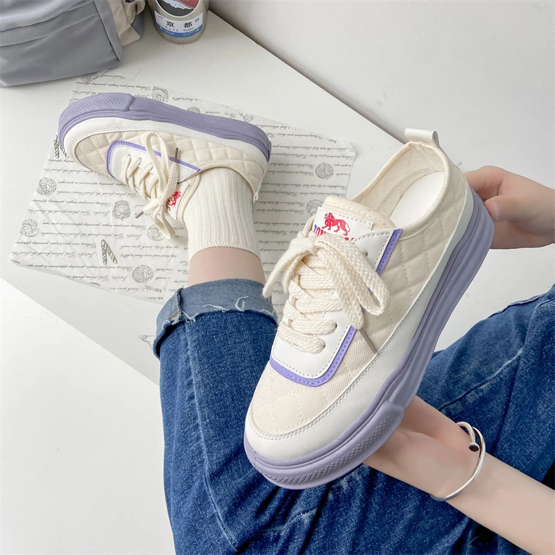 

Women's Vulcanize Shoes 2022 Autumn Zapatillas Mujer College Style All-match Sneakers Fashion Casual Breathable Shoes of Women