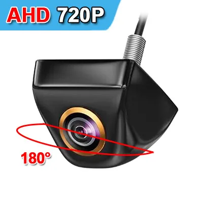 Универсальная камера заднего вида 1920x1080P AHD, 180 °, Full HD, ночное видение, водонепроницаемая камера заднего вида «рыбий глаз» для парковки автомобилей