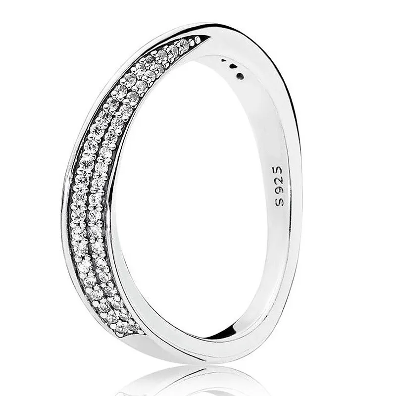 

Женское кольцо из серебра 925 пробы, с кристаллами