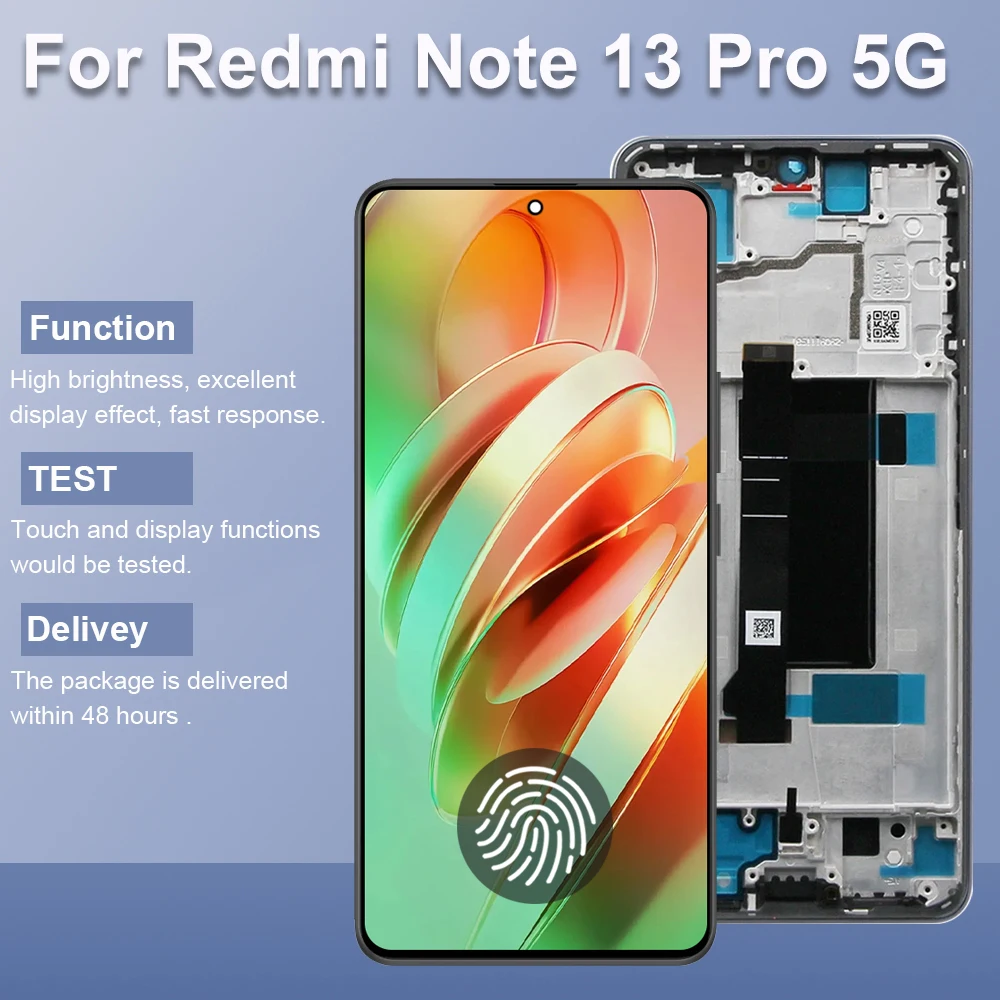 Note 13 Pro 5G 2312DRA50C 2312CRAD3C Экран в сборе для Xiaomi Redmi ЖК-дисплей с цифровым