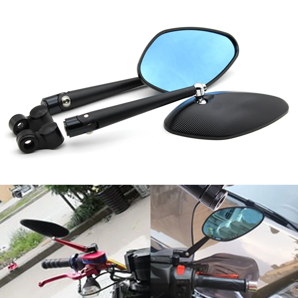 

Universal Motorcycle Mirrors CNC Side Rearview Mirror For YAMAHA ybr 150 t-max 500 fz03 For SUZUKI intruder bandit 1200 etc.