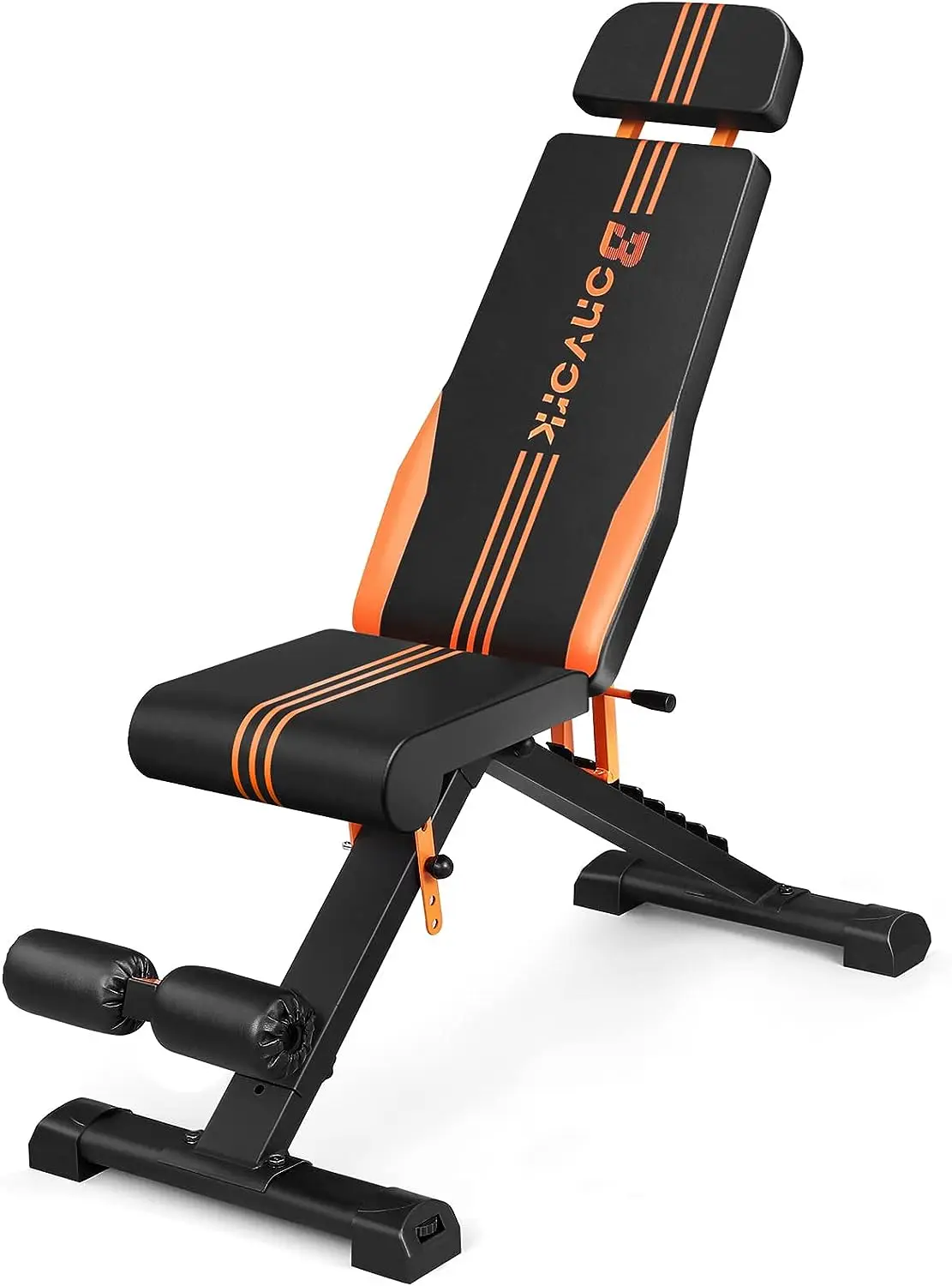 

Weight Bench Folding - 880lb Foldable Full Body Workout Bench with Extended Backrest, Thickened Cushion & Headrest, Flat In