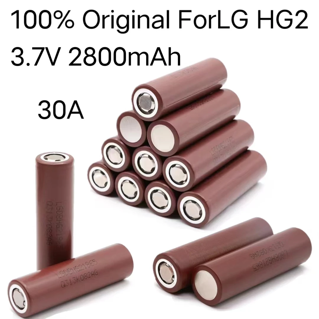 

100% original LG HG2 18650 battery 2800mAh 3.7V discharge 30A special electronic cigarette battery power supply+free delivery