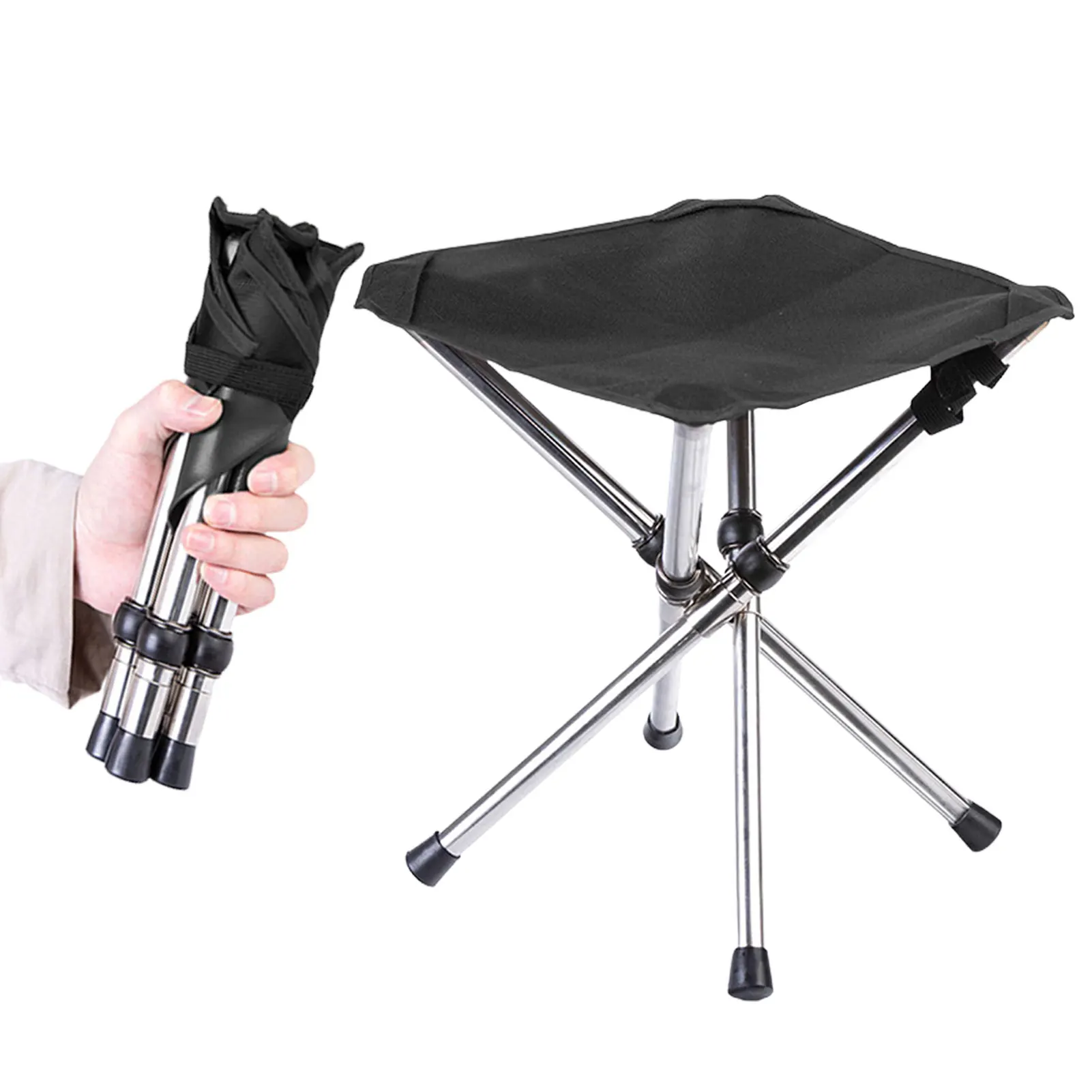 

Folding Camping Tripod Stools Portable Picnic Stool With 3 Legs Sturdy Picnic Chair Convenient To Use Easy To Carry Lightweight