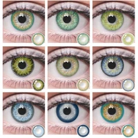 2pcs Coloured Contact Lenses with Graduated for Eyes Change Color Beautiful Pupil Cosmetic Green and Blue Lens Hydrogel Contacts