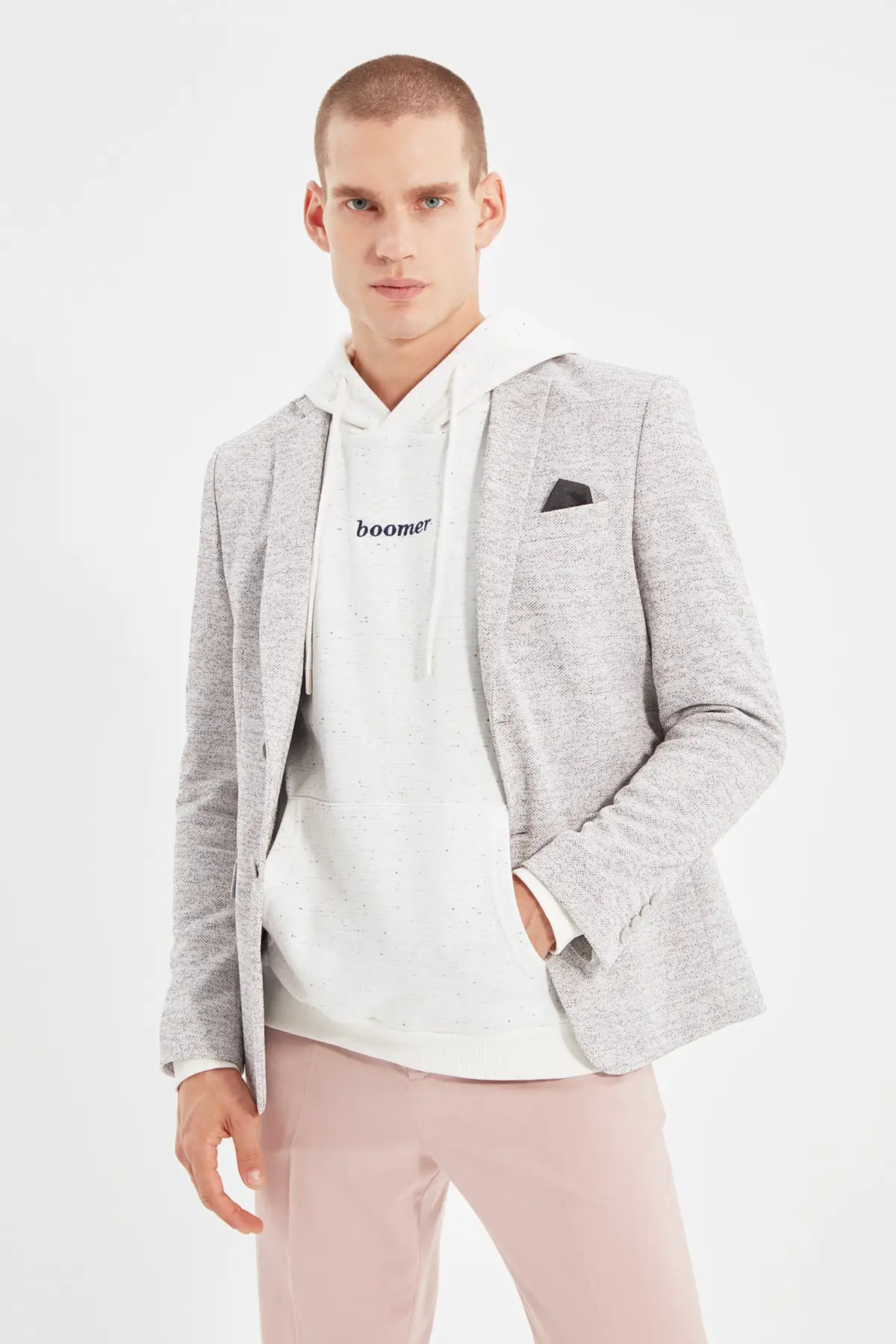 

Trendyol Male Blazer Textured Jacket TMNAW22CE0231