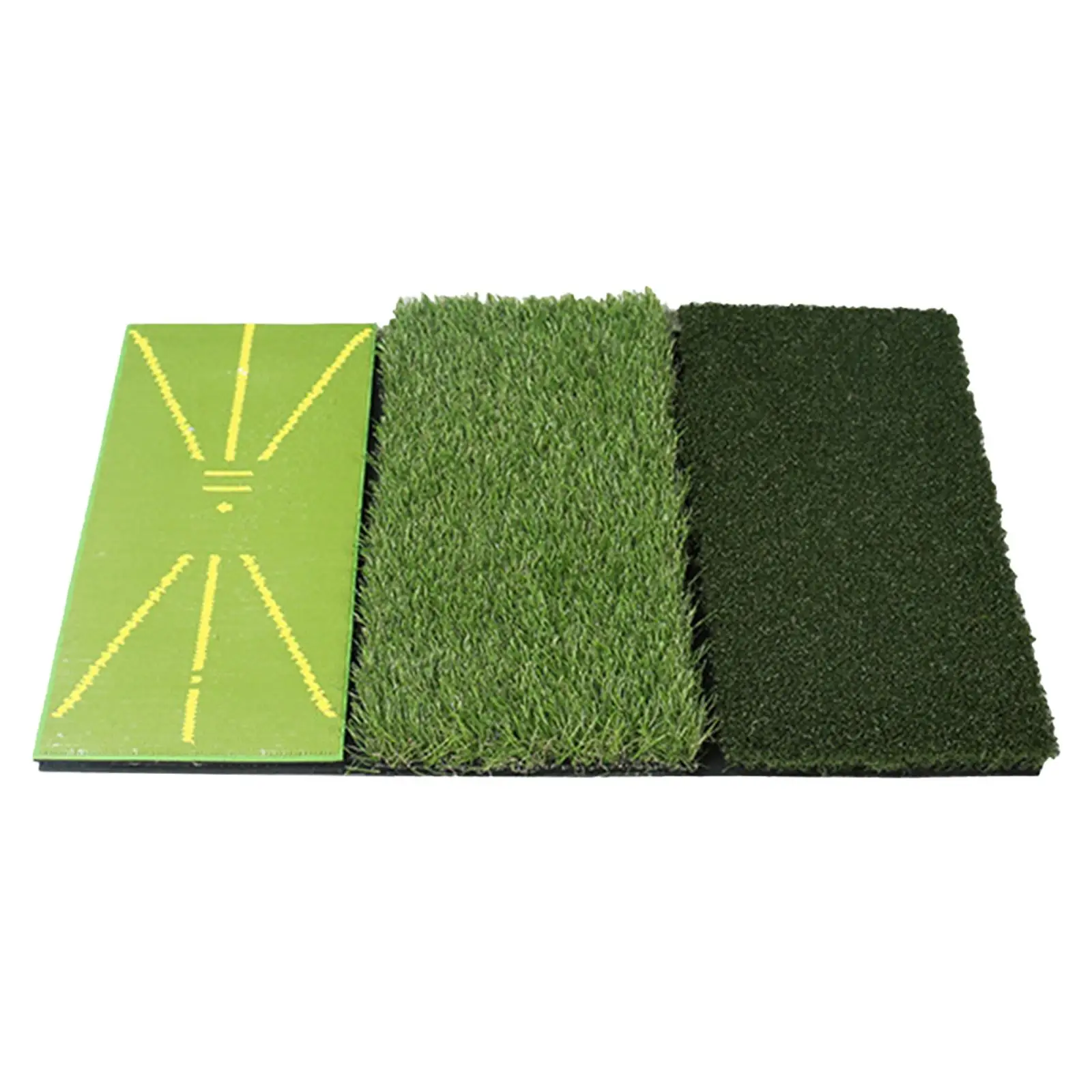 

Golf Hitting Mat 3in1 Rectangle Batting Pad for Home Office Sports 66cmx43cm