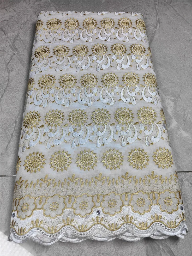 2022 High Quality African Lace Fabric Swiss Cotton Lace Fabric Nigerian Lace Fabrics Swiss Voile Lace In Switzerland Dress 1674