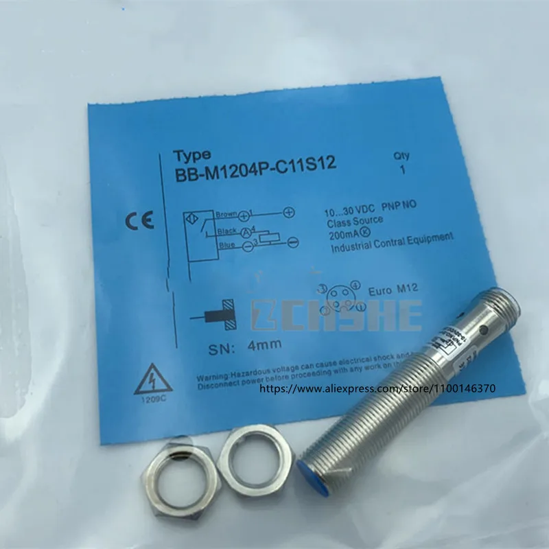 3 шт., новый металлический индукционный Бесконтактный переключатель Bedook, резьбовой штекер с тремя проводами PNP, нормально открытый датчик