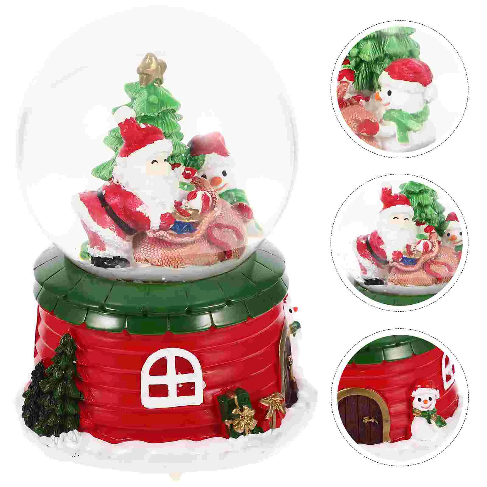 

Snow Globe Christmasbox Crystalglobes Musical Watergifts Boss Changing Color Decorativefigurinessnowman Santa Glass Women