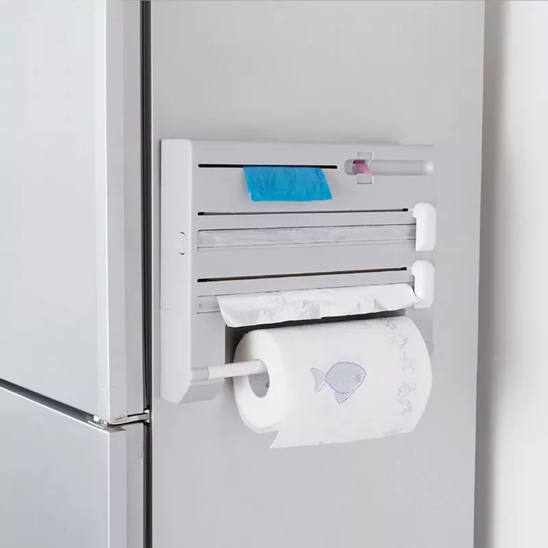 

Cling Film Cutter Wall Holder Cling Film Tin Foil Paper Roll Authentic Wall Mounted Roll Dispenser For Tin Foil