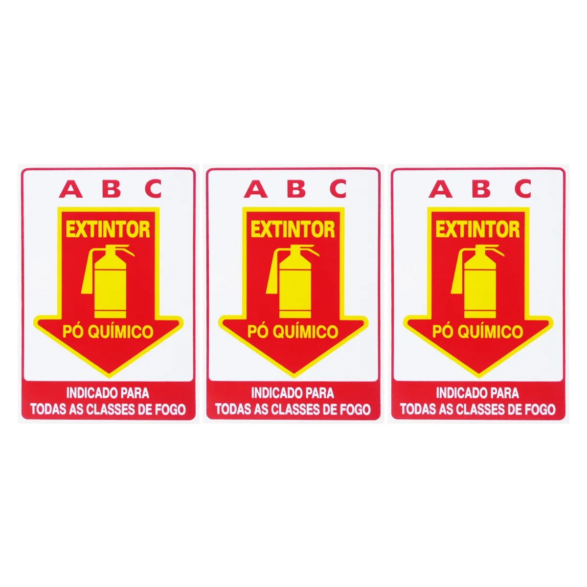 

Combo 3 Signs Fire Extinguisher ABC Chemical Powder 20X30 Pacific - PS101 F5e