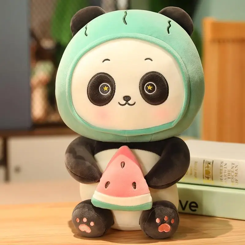 

New Cute 25cm 45cm 55cm 65cm Panda Doll Fruit Rag Doll Strawberry Panda Watermelon Panda Plush Toy Doll Children's Birthday Gift