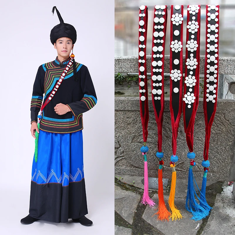 Женский длинный ремень с вышивкой в этническом стиле