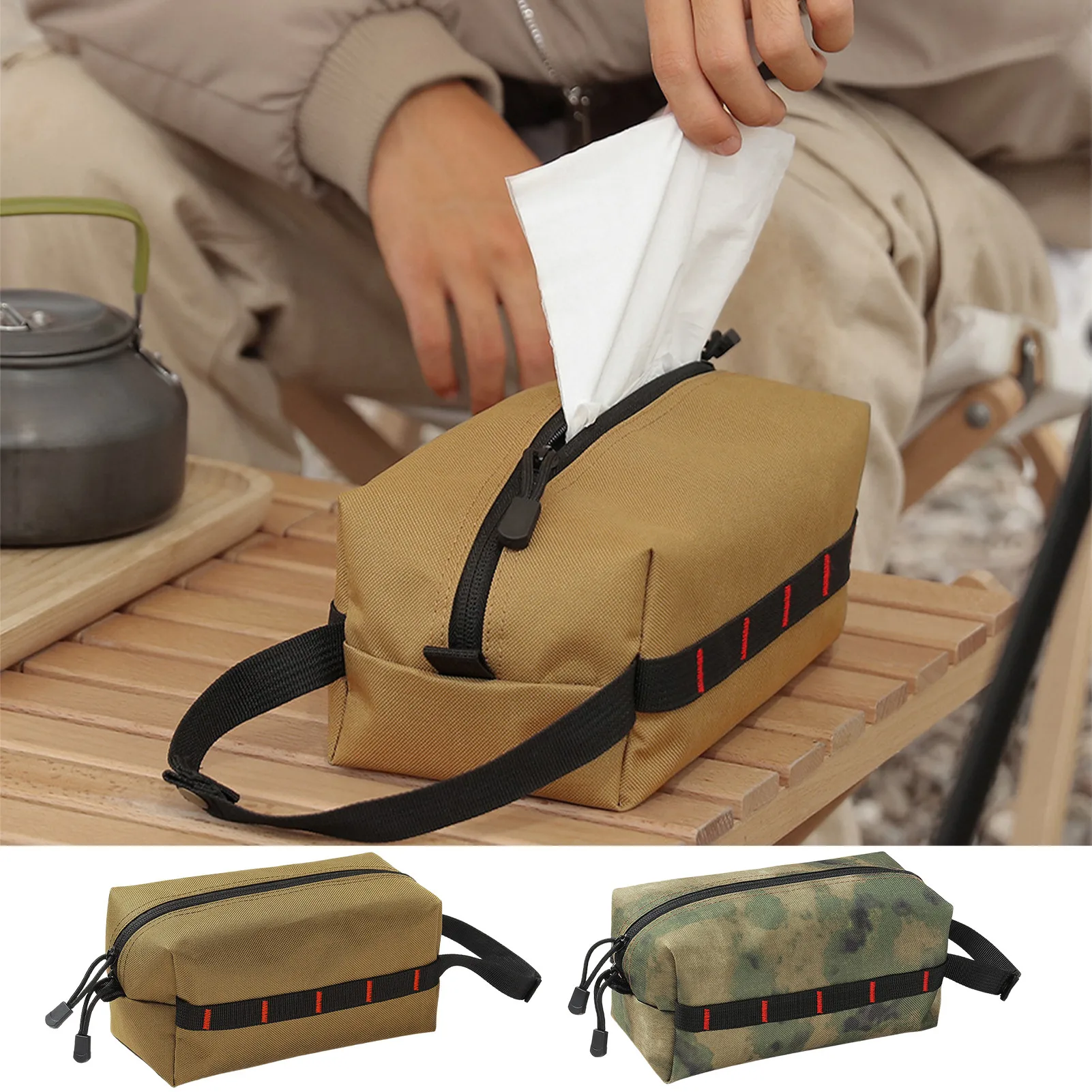 

Туристическая сумка для хранения, держатель для туалетной бумаги, сумка для хранения салфеток для кемпинга, водонепроницаемая, на молнии, х...