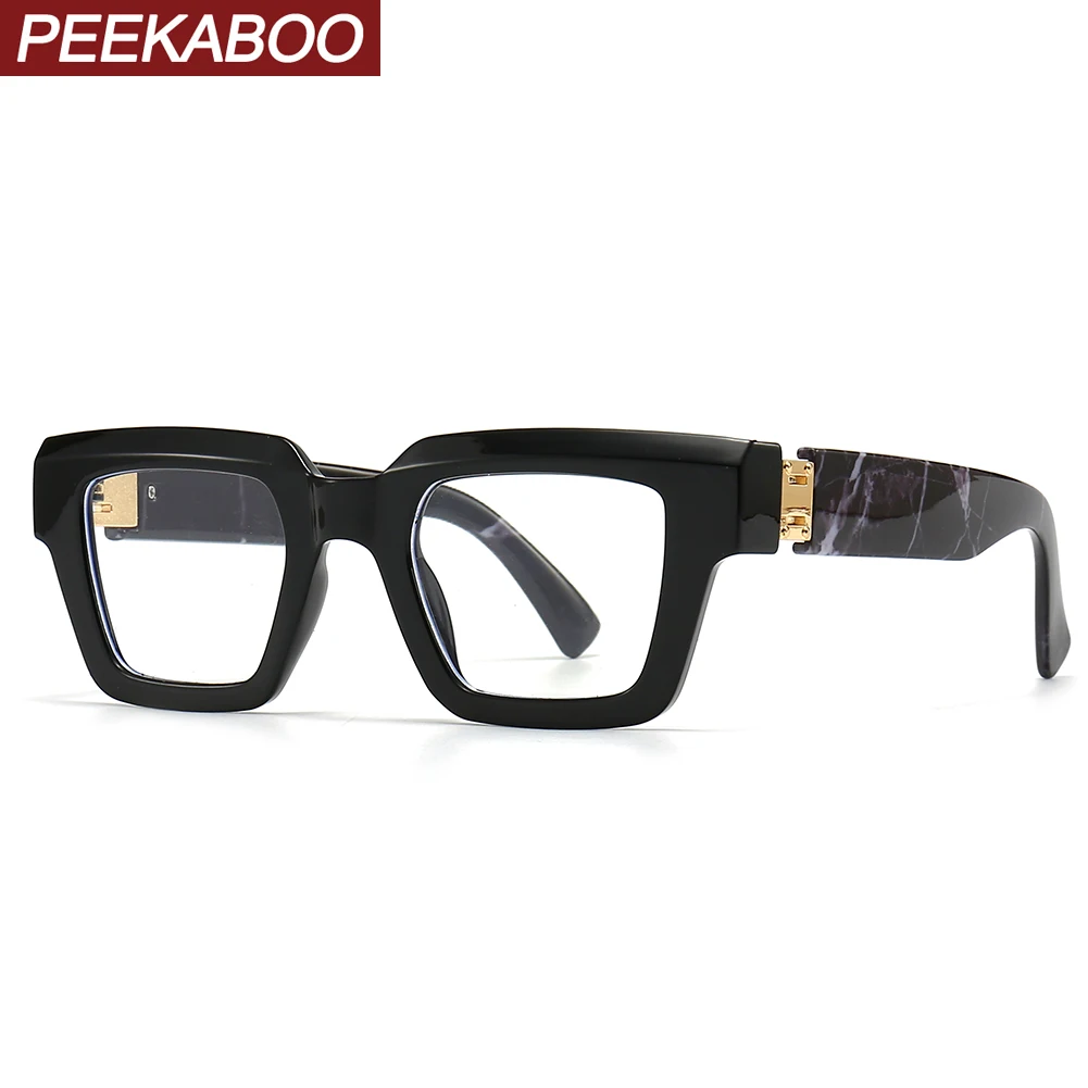 

Мужские и женские квадратные очки Peekaboo, зеленые, коричневые, розовые очки с прозрачными линзами, украшение для мужчин