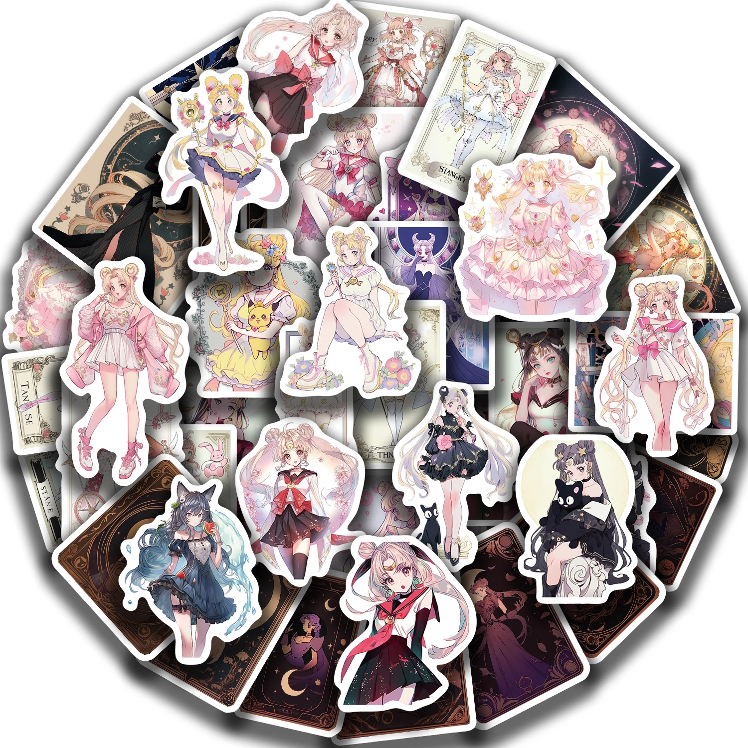 52 шт. персонажи Сейлор Мун Таро граффити наклейки персонализированные