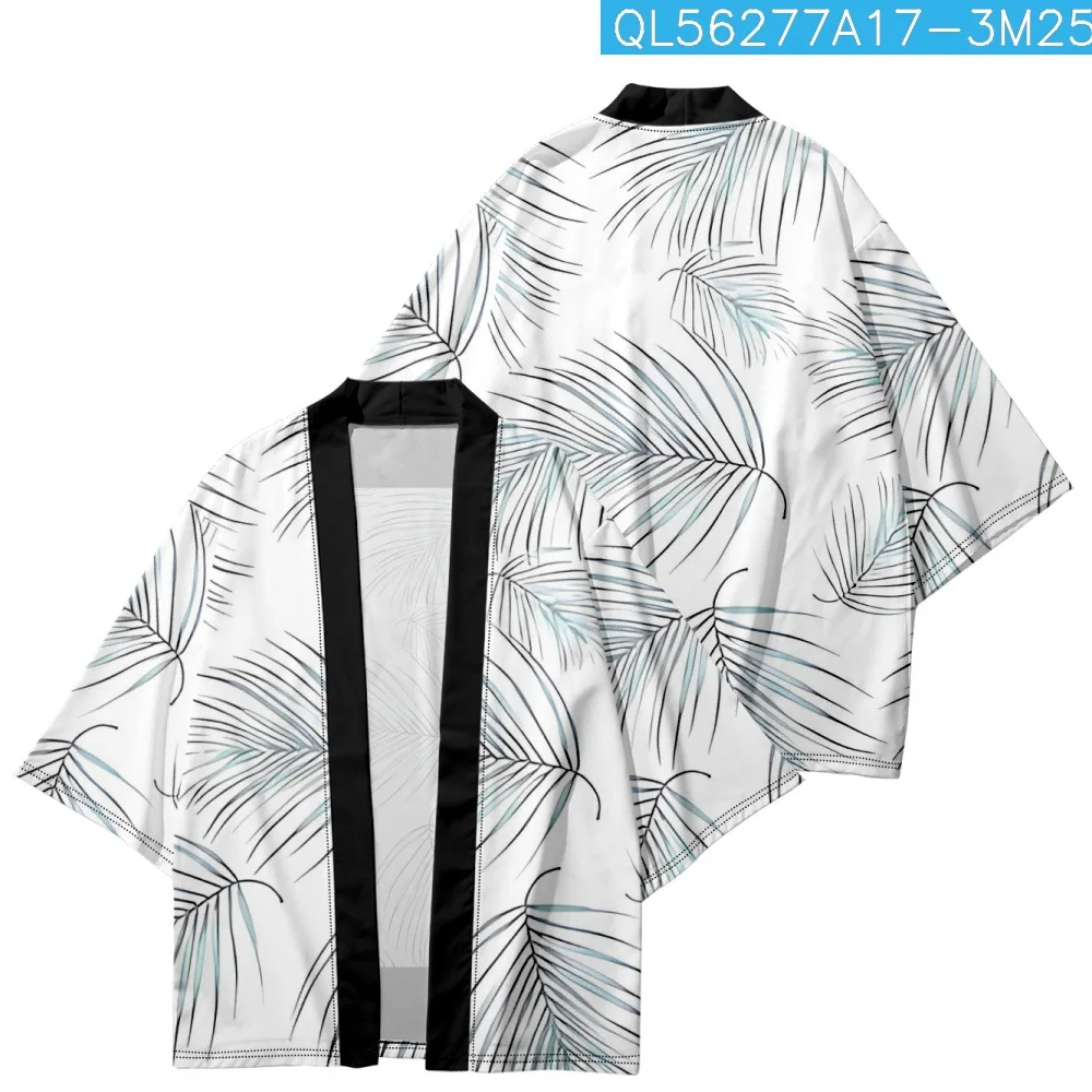 

Кимоно для косплея для мужчин в японском стиле, свободная пляжная одежда, традиционный хаори, уличный кардиган, юката