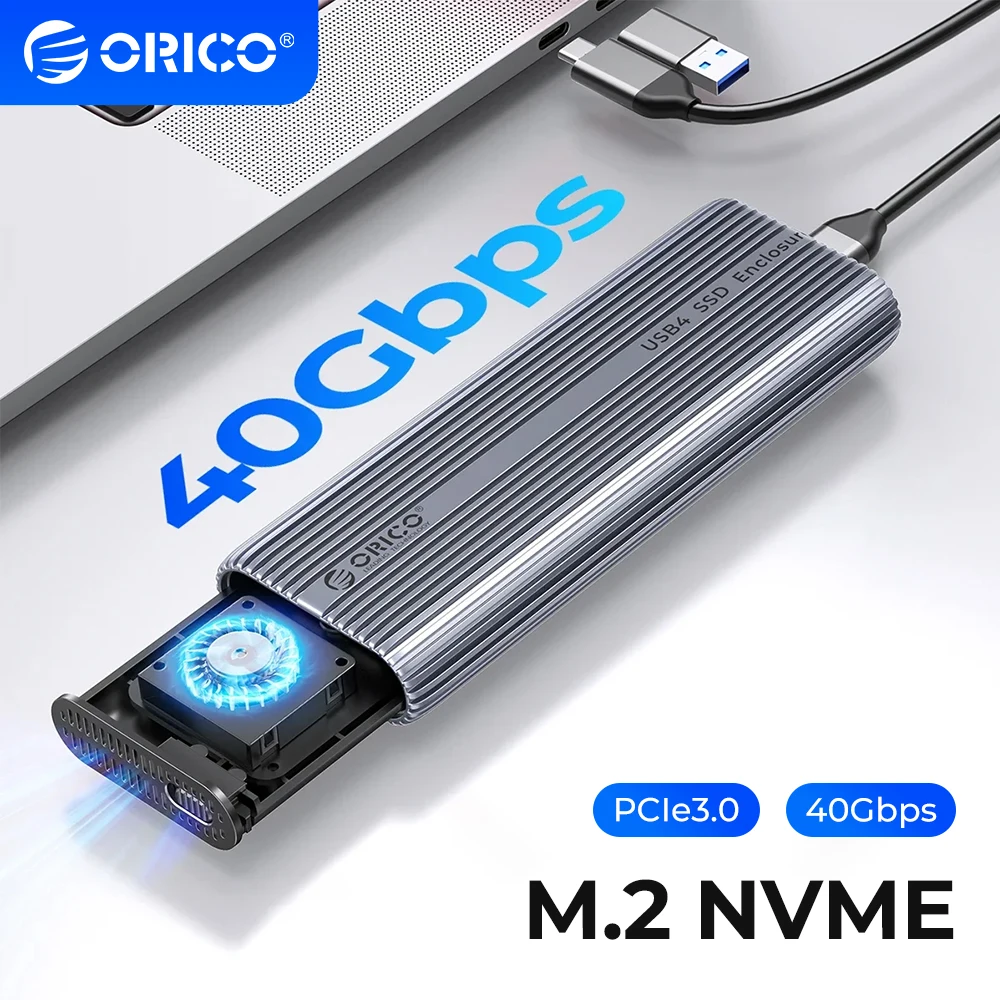 SSD-накопитель ORICO M.2 NVMe 40 Гбит/с алюминиевый 8 ТБ макс. для Thunderbolt 3/4 USB 3 1/3 0/