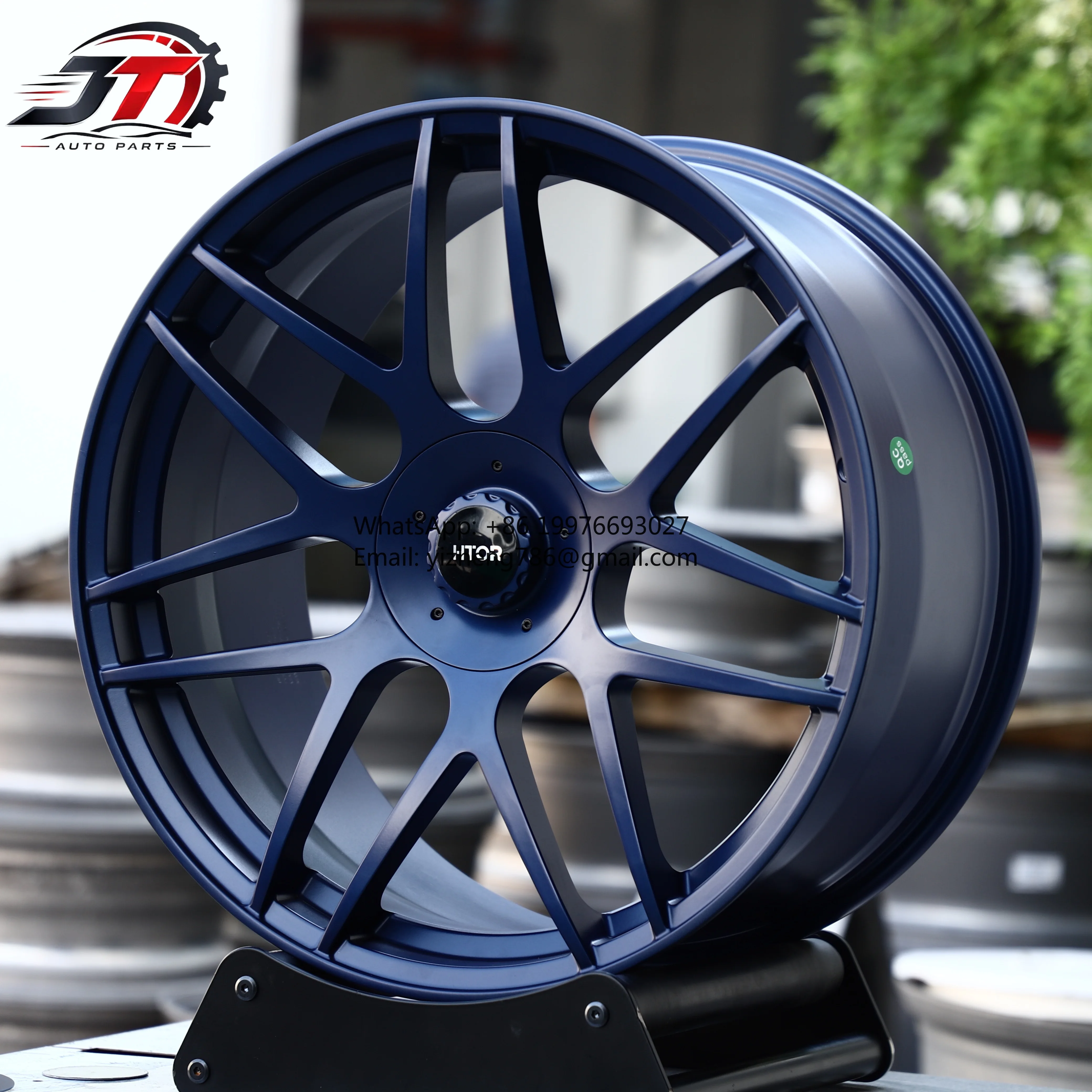 Фото Кованые диски JT 17x9.5 17x8.5 17x9 18x9 20x9 5x120 5x114.3 темно-синие с фальш-центром для 718 Boxster и 911 Targa 4 №1