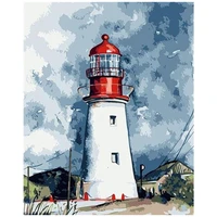 tapb diy painting by numbers lighthouse coloring by numbers for adults handpainted on canvas home wall art decor