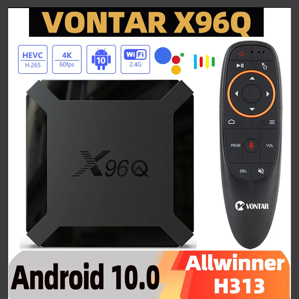 X96Q TV Box Android 10 Smart TV BOX X96 Q TVBox 1GB/8GB 2GB/16GB Allwinner H313 Quad Core 4K 60fps 2.4G Wifi vs X96 mini