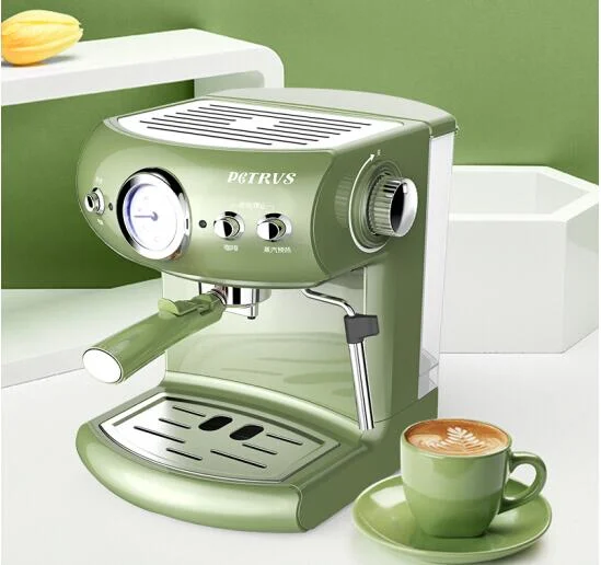 

Petrus espresso coffee machine home commercial full auto Italian pressure steam foaming MILK Retro cafe maker PE3606 19BAR