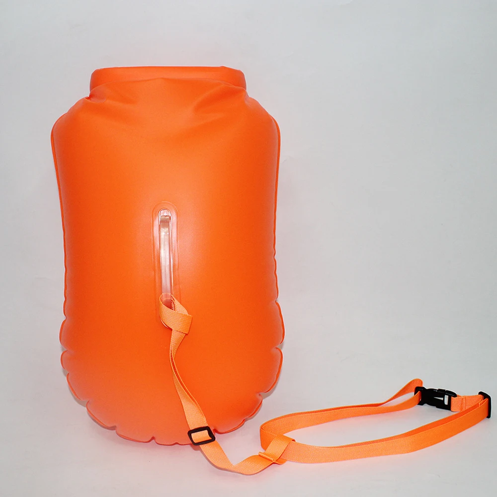 20L Inflatable Open PVC Hot Sale Single Airbag Swimming Float Rafting Storage Waterproof Bag Buoy Water Sports Safety Bag