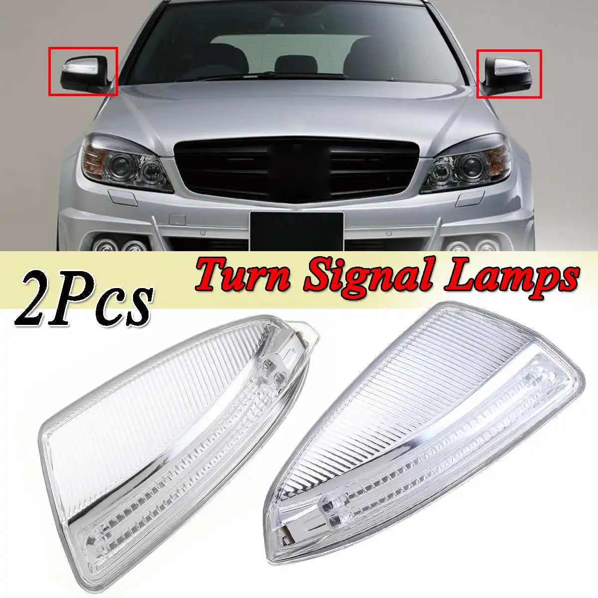 

W204 Car Door Rear View Side Mirror Turn Signal Lights Light Lamps For Mercedes For Benz W204 W164 ML300 ML500 ML Class C-Class