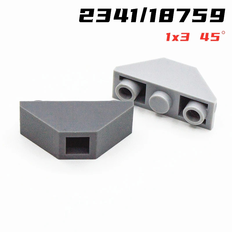 Детали радужной свиньи MOC 18759 2341 склон инвертированный 45 ° 3x1 двойные Совместимые