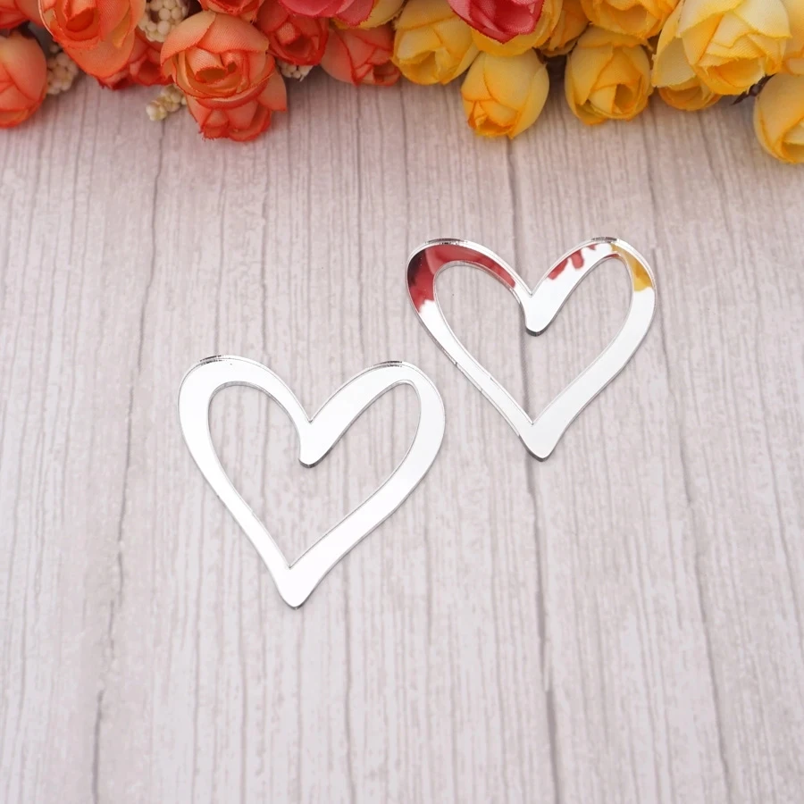 

3D Mirror Wall Stickers Heart Shape 10pcs/Lot Lovely DIY Accessorie For Bedroon Wedding Party House Festival Room Decoration
