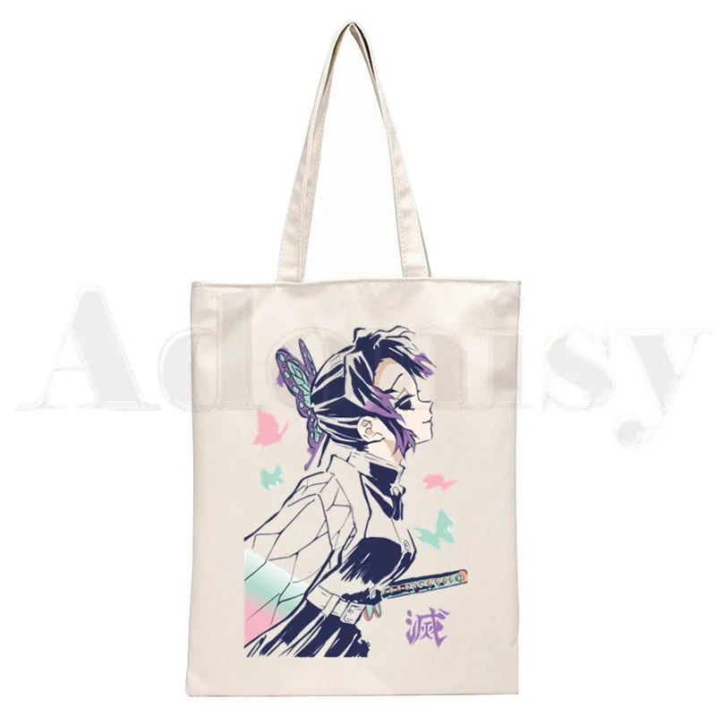 Demon Slayer Kimetsu No Yaiba Kamado Tanjirou Handbags Shoulder Bags Casual Shopping Girls Handbag Women Elegant Canvas Bag