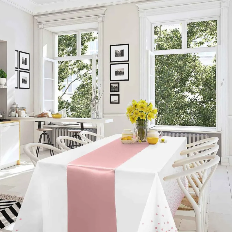 Одноразовая Скатерть 54x108 дюйма искусственная ткань для стола водонепроницаемый