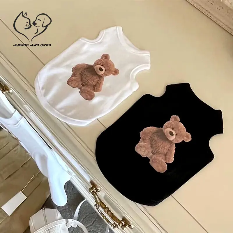 

Одежда для домашних животных на весну и лето, куртка для маленьких медведей, кошек и собак, Бишон, Тедди, дышащий Тонкий жилет, одежда, товары для домашних животных, аксессуары