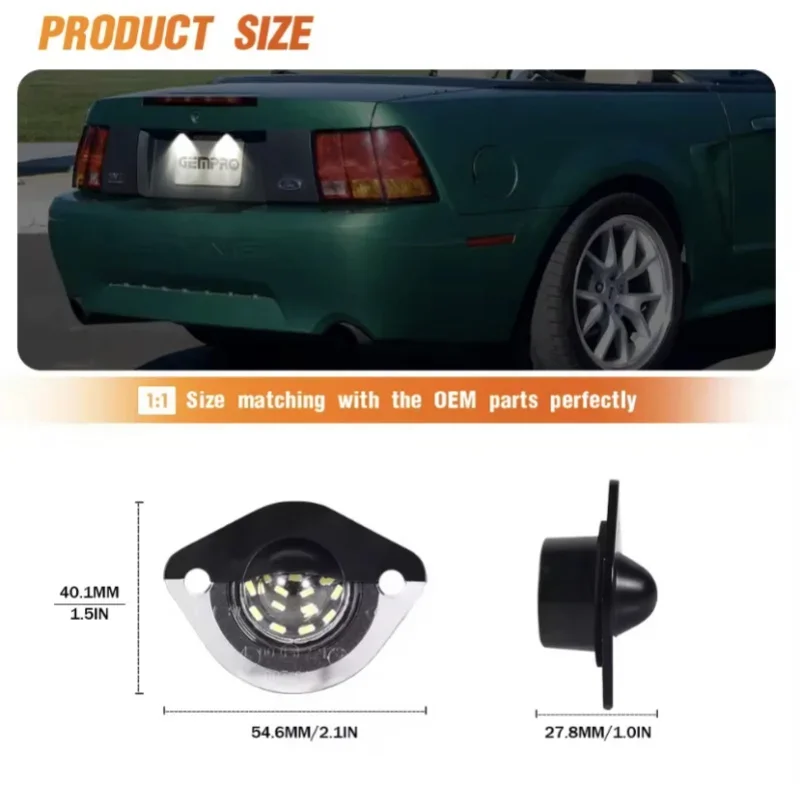 2 шт. светодиодный фонарь номерного знака без ошибок задний для Ford Mustang 1994 1995 1996 1997