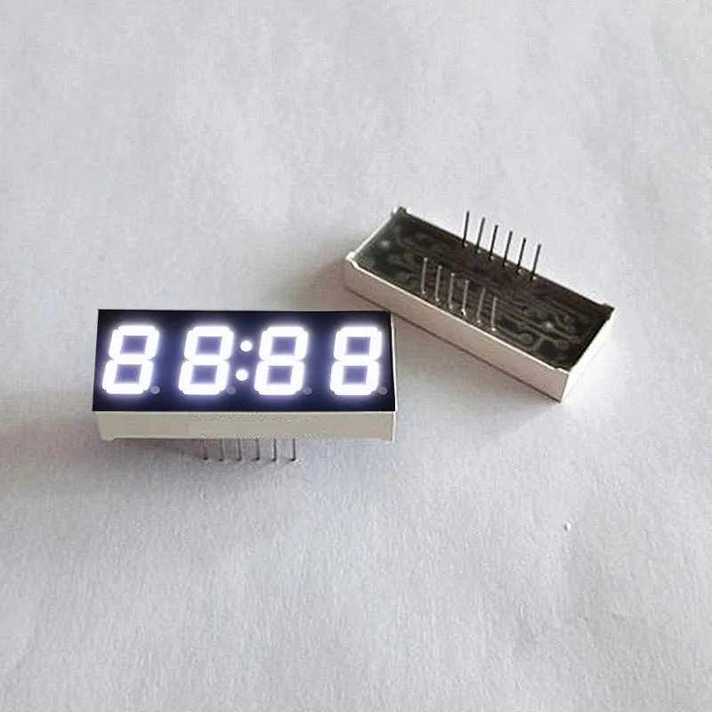 10 шт./компл. 0 4-дюймовый 4-битный белый цифровой модуль с часами KYX-4401AW 40*16*7 мм 12