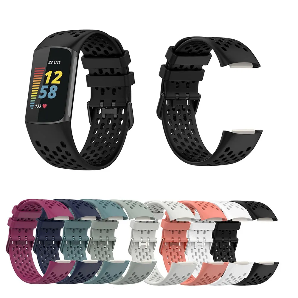 

Спортивный ремешок, совместимый с Fitbit Charge 5, мягкий силиконовый спортивный ремешок для часов, ремешок, браслет для зарядки 5, трекер активнос...