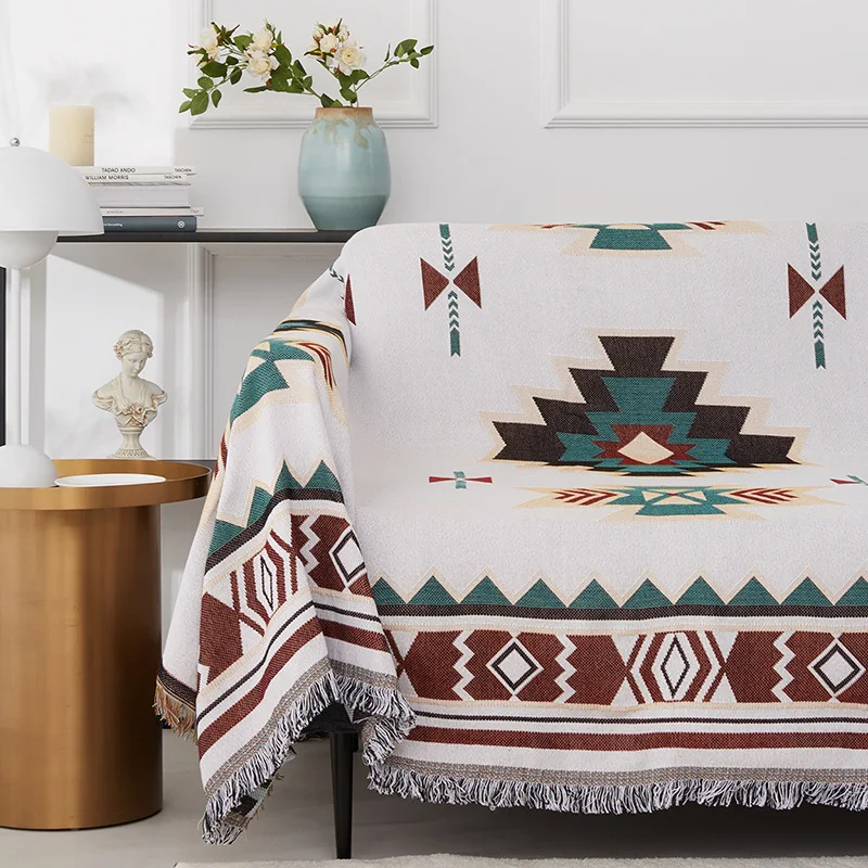 

Textile City American Style Knitted Blanket Sucre Jacquard Sofa Towel for Living Room Winter Home Decorate Large Size Bedspread