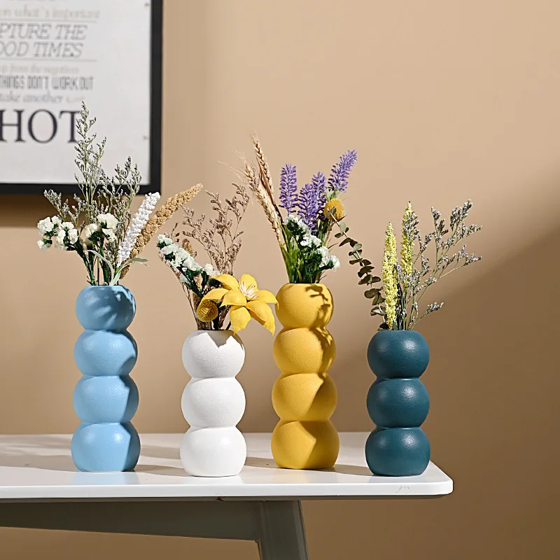 

Garden Style Creative Ceramic Flower Vase Decoration Rustic Home Decor Living Room Decoration For Bedroom Office Decoration