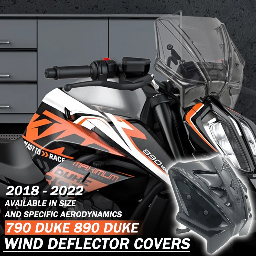 

790 890 Duke 2018-2022 Windscreen Windshield Motorcycle Accessories Wind Deflector Covers Screen Lens For 790 DUKE 890 DUKE