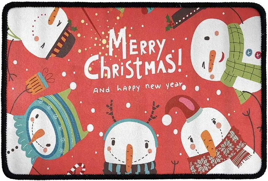 

Рождественские коврики для дверей для дома, коврик для входа, домашний приятный коврик с рисунком снеговика, Нескользящие кухонные коврики ...