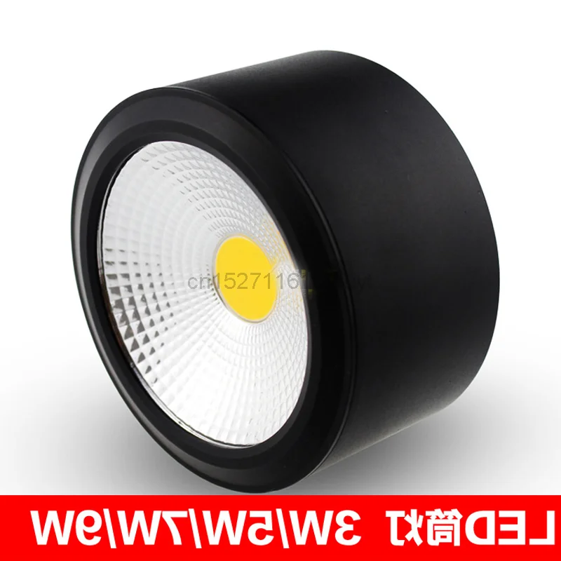 

10pcs/lot Dimmable COB 3W 5W 7W 10W LED Downlight Techo Surface Mounted COB Ceiling Spot Light AC85V-265V