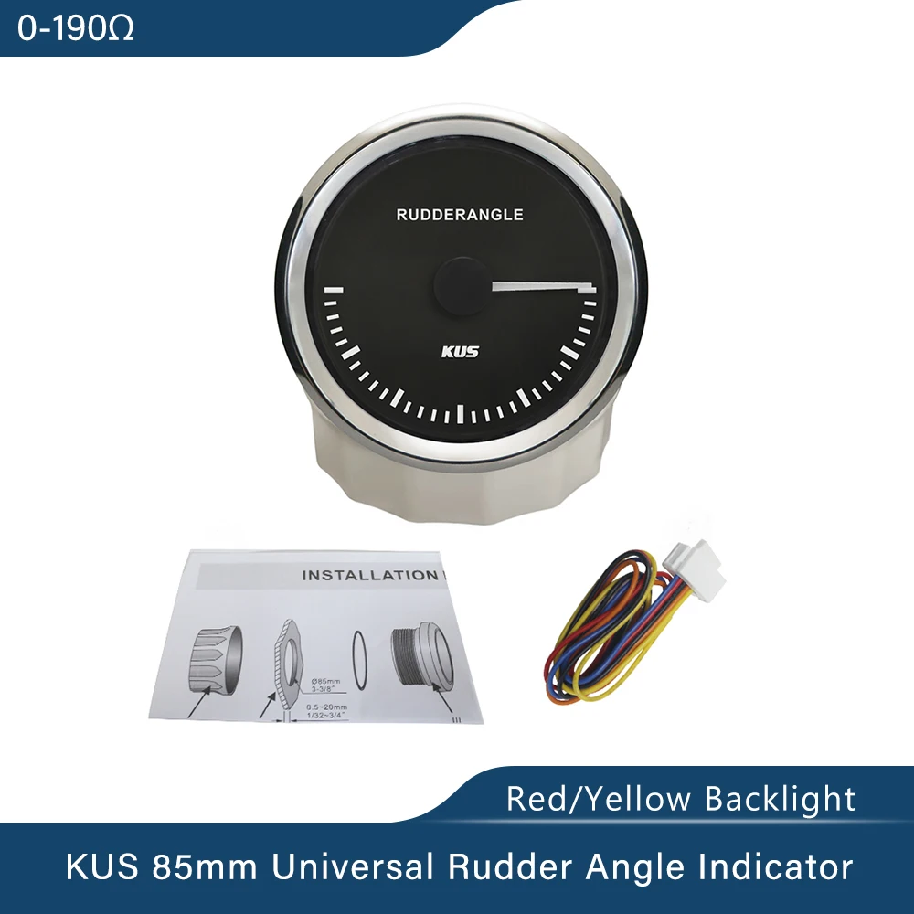Новый угол поворота руля KUS 52 мм (2 &quot) /85 (3-3/8&quot) с красной/Желтой подсветкой для