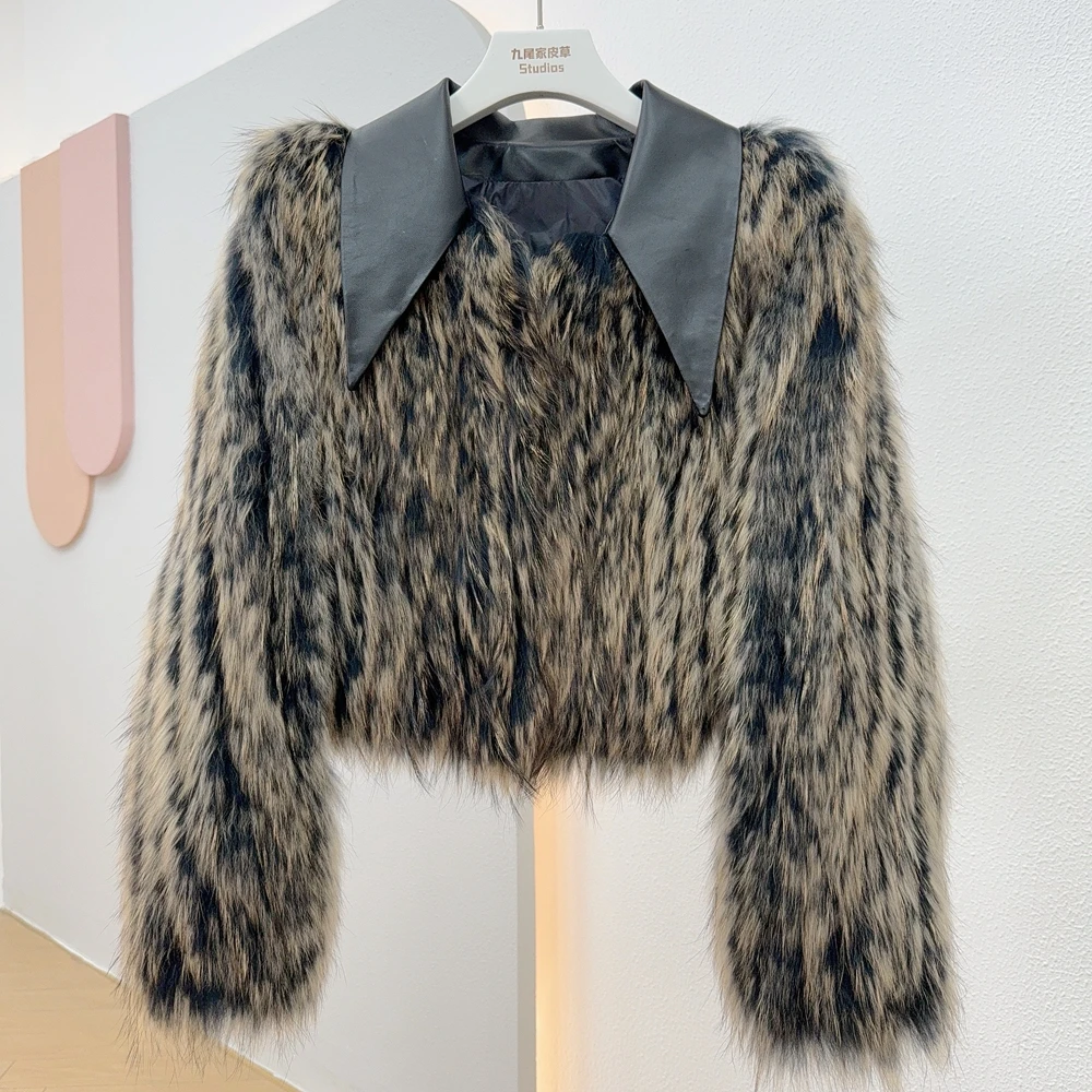 

Новинка 2023 г., модные шубы из натуральной овечьей кожи, куртка из натурального Лисьего меха, роскошная модная верхняя одежда