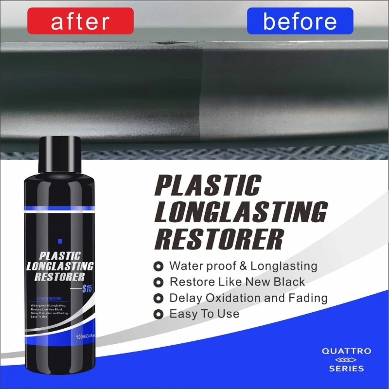 

Car Plastic Rubber Restorer Back To-Black Plastic & Trim Restorer 50ML / 100ML Car Motorcycle Renovator Restore Coating 40GF