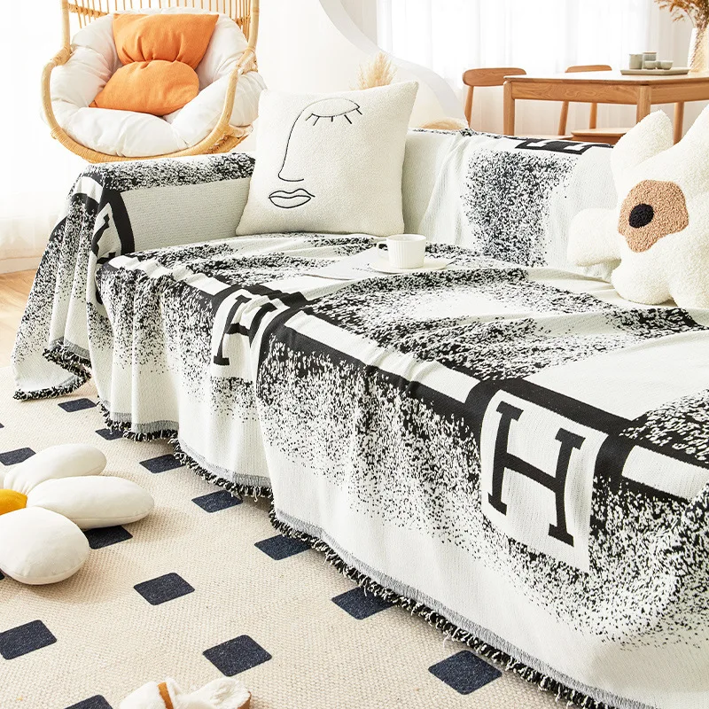 

Sofa Blanket Sofa Towel Blanket Comfort Soft Cover Tassel Blanket Nonslip Sectional Couch Cover Chair Bed Cover Cushion